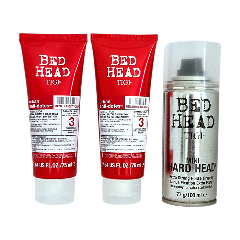 TIGI BED HEAD SET MINI RESURRECTION Y HARD HEAD