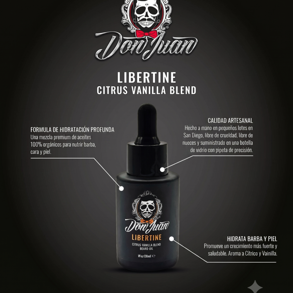DON JUAN ACEITE LIBERTINE CON TEXTOS EXPLICATIVOS