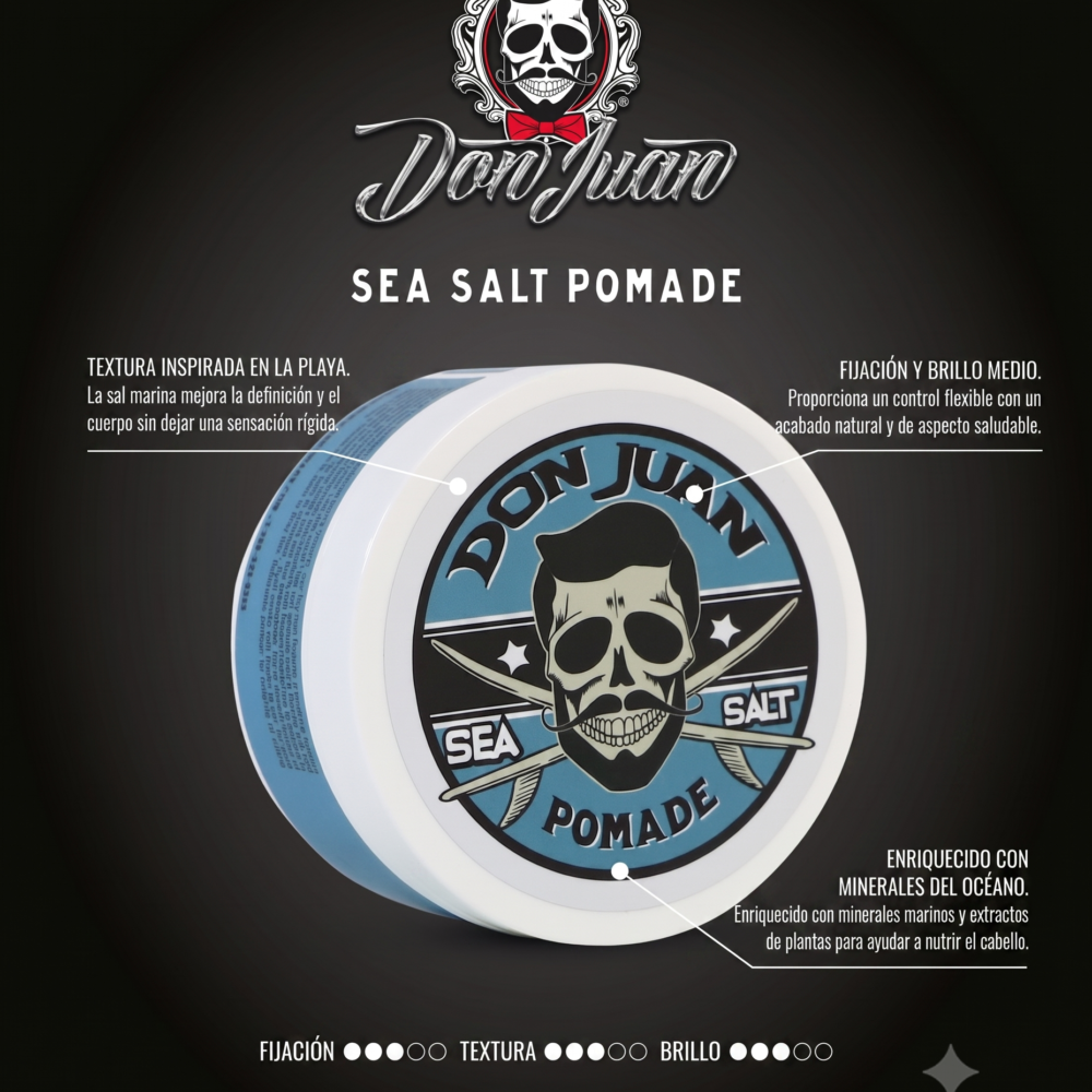 DON JUAN SEA SALT POMADE CON TEXTOS EXPLICATIVOS